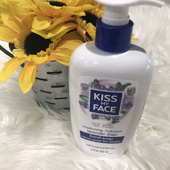 Kiss My Face Hand Soap Liquid Lavender Shea Calm Clean 9 oz Olive Aloe - Picture 1 of 1